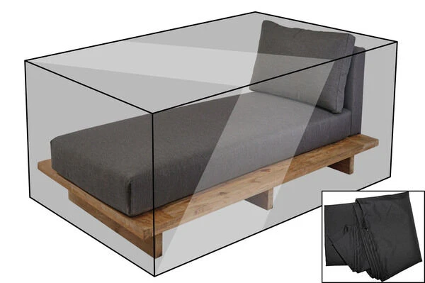 OUTFLEXX Premium Abdeckhaube Für Liegen, Schwarz, Z.B. 21682, 212 X 102 X 70 Cm, Wasserbeständig, Integriertes Zugband 3 OUTFLEXX Premium Abdeckhaube Für Liegen, Schwarz, Z.B. 21682, 212 X 102 X 70 Cm, Wasserbeständig, Integriertes Zugband