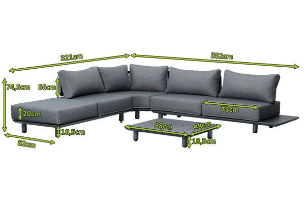 OUTFLEXX Premium Abdeckhaube Für Ecklounge, Schwarz, Z.B. 21806, Polyester, 355 X 325 X 70 Cm, Wasserbeständig 7 OUTFLEXX Premium Abdeckhaube Für Ecklounge, Schwarz, Z.B. 21806, Polyester, 355 X 325 X 70 Cm, Wasserbeständig – Bild 5