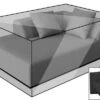 OUTFLEXX Premium Abdeckhaube Für Lounge , Schwarz, Z.B. 21826 / 21827, 185 X 130 X 60 Cm, Wasserbeständig, Integriertes Zugband