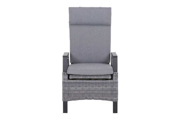 SIENA GARDEN Sincro/Solea Dining Set, Anthrazit/grau/blau, Alu/Gardino®-Geflecht/Keramik, 200-260x103cm, Inkl. 4 Diningsessel, Stufenlos Verstellbar 6 SIENA GARDEN Sincro/Solea Dining Set, Anthrazit/grau/blau, Alu/Gardino®-Geflecht/Keramik, 200-260x103cm, Inkl. 4 Diningsessel, Stufenlos Verstellbar – Bild 4