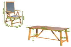 OUTFLEXX Esstischgarnitur, Natur/grau, FSC-Akazienholz/Textilene, 220x100 Cm, 8 Multipositionssessel, Geölt -Gartenladen 23881 05.jpg