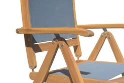 OUTFLEXX Esstischgarnitur, Natur/grau, FSC-Akazienholz/Textilene, 220x100 Cm, 8 Multipositionssessel, Geölt -Gartenladen 23881 06.jpg