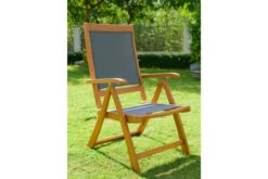 OUTFLEXX Esstischgarnitur, Natur/grau, FSC-Akazienholz/Textilene, 220x100 Cm, 8 Multipositionssessel, Geölt -Gartenladen 23881 07.jpg