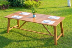 OUTFLEXX Esstischgarnitur, Natur/grau, FSC-Akazienholz/Textilene, 220x100 Cm, 8 Multipositionssessel, Geölt -Gartenladen 23881 08.jpg