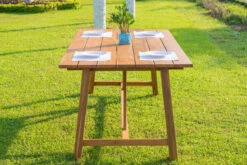 OUTFLEXX Esstischgarnitur, Natur/grau, FSC-Akazienholz/Textilene, 220x100 Cm, 8 Multipositionssessel, Geölt -Gartenladen 23881 10.jpg