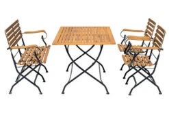 OUTFLEXX Sitzgruppe, Natur/schwarz, Stahl/FSC-Akazienholz, 120x80 Cm, 2 Klappstühle Mit Armlehnen, 2-Sitzer Bank, Pulverbeschichtet, Geölt 29 OUTFLEXX Sitzgruppe, Natur/schwarz, Stahl/FSC-Akazienholz, 120x80 Cm, 2 Klappstühle Mit Armlehnen, 2-Sitzer Bank, Pulverbeschichtet, Geölt -Gartenladen 23885 14.jpg