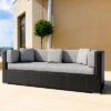 OUTFLEXX Dreisitzer-Sofa, Schwarz, Polyrattan, 210x85x70cm, Inkl. Polster + Wasserfeste Kissenbox -Gartenladen 2392 1 BOX 1 CGI.jpg