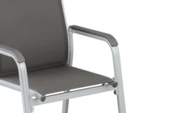 KETTLER Cubic/Basic Plus Esstischgarnitur, Silber/anthrazit, Alu/Textilene, Tisch 160x90 Cm, 4 Stapelsessel 10 KETTLER Cubic/Basic Plus Esstischgarnitur, Silber/anthrazit, Alu/Textilene, Tisch 160x90 Cm, 4 Stapelsessel -Gartenladen 28696 04.jpg