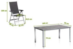 KETTLER Cubic/ Basic Plus Padded Esstischgarnitur, Silber/anthrazit, Alu/Textilene, Tisch 160x90 Cm, 4 Multipo -Gartenladen 28699 anth 05.jpg
