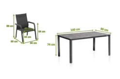 KETTLER Cubic/BasicPlus Esstischgarnitur, Anthrazit, Alu/Kettalit/Textilene, 160x90 Cm, 4 Stapelsessel -Gartenladen 28767 5.jpg