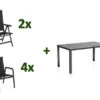 KETTLER Cubic/Basic Plus Padded Esstischgarnitur, Anthrazit, Alu/Kettalit/Textilene, 160x90 Cm, 4 Stapel/ 2 Multipos 1 KETTLER Cubic/Basic Plus Padded Esstischgarnitur, Anthrazit, Alu/Kettalit/Textilene, 160x90 Cm, 4 Stapel/ 2 Multipos -Gartenladen 28774 1.jpg