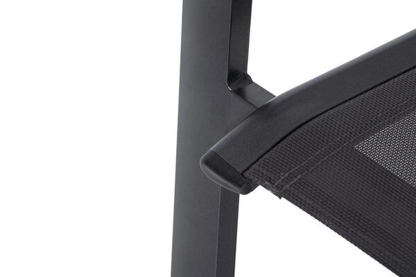 KETTLER Cubic Esstischgarnitur, Anthrazit, Alu/Kettalit/Textilene, 160x90 Cm, 4 Stapelsessel 8 KETTLER Cubic Esstischgarnitur, Anthrazit, Alu/Kettalit/Textilene, 160x90 Cm, 4 Stapelsessel – Bild 6