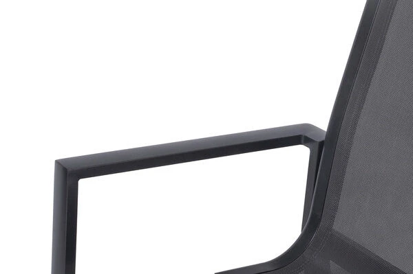 KETTLER Cubic Esstischgarnitur, Anthrazit, Alu/Kettalit/Textilene, 160x90 Cm, 4 Stapelsessel 10 KETTLER Cubic Esstischgarnitur, Anthrazit, Alu/Kettalit/Textilene, 160x90 Cm, 4 Stapelsessel – Bild 8