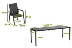 KETTLER Cubic/Basic Plus Esstischgarnitur, Anthrazit, Alu/HPL/Textilene, 140/210x70 Cm, 4 Stapelsessel 16 KETTLER Cubic/Basic Plus Esstischgarnitur, Anthrazit, Alu/HPL/Textilene, 140/210x70 Cm, 4 Stapelsessel -Gartenladen 28832 05.jpg