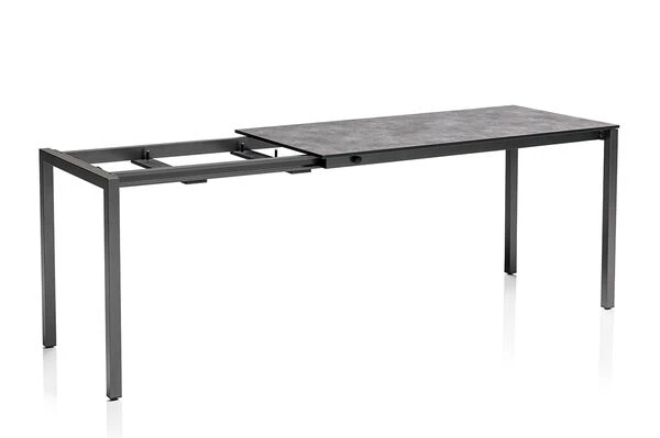 KETTLER Cubic/Basic Plus Padded Esstischgarnitur, Anthrazit, Alu/HPL/Textilene, 140/210x70 Cm, 6 Multipos 9 KETTLER Cubic/Basic Plus Padded Esstischgarnitur, Anthrazit, Alu/HPL/Textilene, 140/210x70 Cm, 6 Multipos – Bild 7