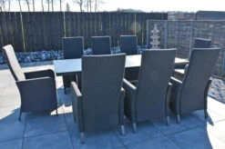 OUTFLEXX Malaga Premium Esstischgarnitur, Anthrazit/grau/sooty, Alu/Glas/Subrella, 180/240cm, 8 Sessel, Ausziehfunktion, Verstellbare Rückenlehne -Gartenladen 28879 14.JPG
