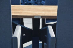 OUTFLEXX Belgium/Malaga Set, Anthrazit/flanelle, Recycled Teak/Alu/Sunbrella, 220x100cm, 8 Sessel, Rustikal Gebürstet, Verstellbare Rückenlehne -Gartenladen 28885 09.JPG