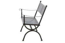 MBM Bank Romeo, Marone, Schmiedeeisen Verzinkt, Pulverbeschichtet, 2-Sitzer, 122x90x62 Cm -Gartenladen 2 10887.jpg