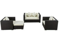 OUTFLEXX Loungemöbel-Set, 5 Personen, Braun, Polyrattan, Wasserfeste Kissenbox -Gartenladen 2 1298 BOX A.jpg