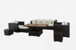 OUTFLEXX Loungemöbel-Set, Braun, Polyrattan, Für 6 Personen, Inkl. Loungetisch, Wasserfeste Kissenbox -Gartenladen 2 1303 BOX D.jpg