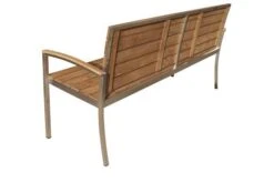OUTFLEXX Gartenbank, FSC-Teakholz/Edelstahl, 3-Sitzer, 160x55x80cm -Gartenladen 2 13536.jpg