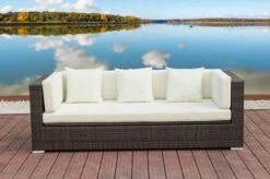 OUTFLEXX 3-Sitzer Sofa, Braun Marmoriert, Polyrattan, 210 X 85 X 70 Cm, Wasserfeste Kissenbox -Gartenladen 2 15734 1 BOX.jpg