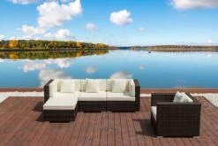 OUTFLEXX Loungemöbel-Set, Braun Marmoriert, Polyrattan, 5 Pers, Wasserfeste Kissenbox 13 OUTFLEXX Loungemöbel-Set, Braun Marmoriert, Polyrattan, 5 Pers, Wasserfeste Kissenbox -Gartenladen 2 16065 BOX A.jpg