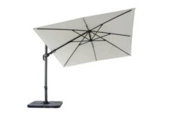 OUTFLEXX Ampelschirm, Creme, Pulverbesch. Aluminium, 300x300 Cm, Inkl. Plattenständer, Twist-Funktion -Gartenladen 2 16108.jpg