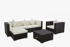 OUTFLEXX Loungemöbel-Set, Braun, Polyrattan, Für 5 Personen, Inkl. Loungetisch, Wasserfeste Kissenbox 18 OUTFLEXX Loungemöbel-Set, Braun, Polyrattan, Für 5 Personen, Inkl. Loungetisch, Wasserfeste Kissenbox -Gartenladen 2 1713 BOX D.jpg