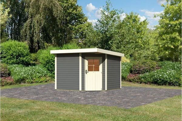 KARIBU Gartenhaus Neuruppin 3, Fichtenholz 28 Mm, Flachdach 4 KARIBU Gartenhaus Neuruppin 3, Fichtenholz 28 Mm, Flachdach – Bild 2