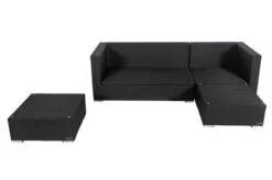 OUTFLEXX Loungemöbel-Set, Schwarz, Polyrattan, 5 Personen, Wasserfeste Kissenbox 14 OUTFLEXX Loungemöbel-Set, Schwarz, Polyrattan, 5 Personen, Wasserfeste Kissenbox -Gartenladen 2 18226 BOX A.jpg