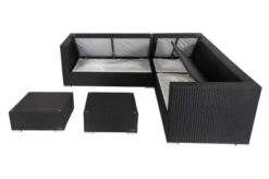 OUTFLEXX Loungemöbel-Set, Schwarz, Polyrattan, 6 Personen, Wasserfeste Kissenbox, Inkl. Kaffeetisch -Gartenladen 2 18229 BOX B.jpg