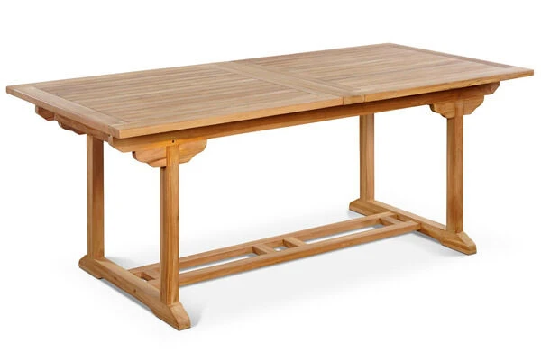 OUTFLEXX Ontario Ausziehtisch, Natur, Teakholz, 195/295x90cm, Fein Geschliffen 7 OUTFLEXX Ontario Ausziehtisch, Natur, Teakholz, 195/295x90cm, Fein Geschliffen – Bild 5