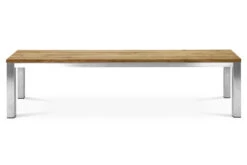 OUTFLEXX Gartenbank, Edelstahl/recyceltes FSC®-Teak, 160x40x45cm, Rustikal Gebürstet 9 OUTFLEXX Gartenbank, Edelstahl/recyceltes FSC®-Teak, 160x40x45cm, Rustikal Gebürstet -Gartenladen 2 18316.jpg