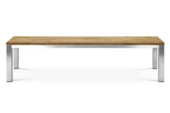 OUTFLEXX Gartenbank, Edelstahl/recyceltes FSC®-Teak, 180x40x45cm, Rustikal Gebürstet -Gartenladen 2 18317.jpg