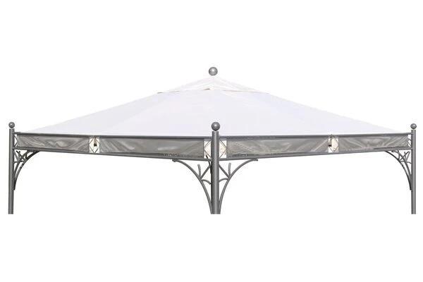 OUTFLEXX Ersatzdach Für Siena Garden Pavillon Korfu, Natur, Polyester PU-beschichtet, 350x350cm 4 OUTFLEXX Ersatzdach Für Siena Garden Pavillon Korfu, Natur, Polyester PU-beschichtet, 350x350cm – Bild 2