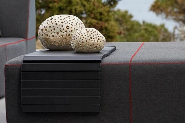 OUTFLEXX Cozy Tablett, Schwarz, Aluminium, 89 X 40 Cm, Zum Auflegen Auf Möbel, Biegsam 4 OUTFLEXX Cozy Tablett, Schwarz, Aluminium, 89 X 40 Cm, Zum Auflegen Auf Möbel, Biegsam – Bild 2