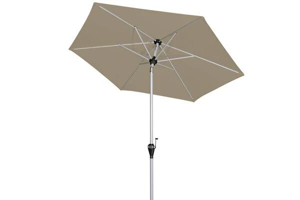 DOPPLER Active Auto Tilt Mittelstockschirm, Greige, Aluminium/Textil, Ø210cm, Höhenverstellbar, Knickbar, Mit Kurbel 4 DOPPLER Active Auto Tilt Mittelstockschirm, Greige, Aluminium/Textil, Ø210cm, Höhenverstellbar, Knickbar, Mit Kurbel – Bild 2