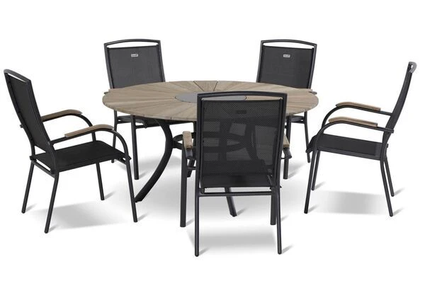 HARTMAN Provence Esstisch, Xerix/natur, Alu/Teak, Ø150cm, Inkl. Eiskühler 4 HARTMAN Provence Esstisch, Xerix/natur, Alu/Teak, Ø150cm, Inkl. Eiskühler – Bild 2