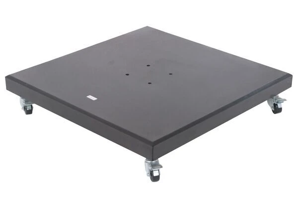 OUTFLEXX Schirmständer, Granit, 80x80x16,5cm, 120kg, Mit Lenkrollen 4 OUTFLEXX Schirmständer, Granit, 80x80x16,5cm, 120kg, Mit Lenkrollen – Bild 2