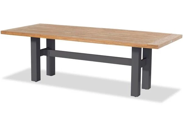 HARTMAN Sondermodell Yasmani/Raffaelo Esstischgruppe, Xerix, Alu/Teakholz, 240x100cm, 6 Stapel-, 2 Multipositionssessel 4 HARTMAN Sondermodell Yasmani/Raffaelo Esstischgruppe, Xerix, Alu/Teakholz, 240x100cm, 6 Stapel-, 2 Multipositionssessel – Bild 2