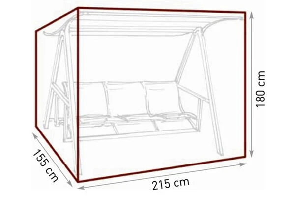 GARVIDA Schutzhülle Für Hollywoodschaukeln, Braun, Polyestergewebe, 215 X 155 X 180 Cm, Mit Zugband 4 GARVIDA Schutzhülle Für Hollywoodschaukeln, Braun, Polyestergewebe, 215 X 155 X 180 Cm, Mit Zugband – Bild 2