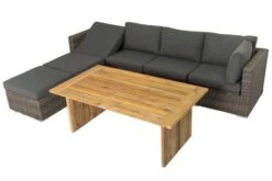 OUTFLEXX Loungegarnitur, Polyrattan/Teakholz, Tisch 160x90cm, Für 6 Personen, Wasserfeste Kissenbox -Gartenladen 2 19394.jpg
