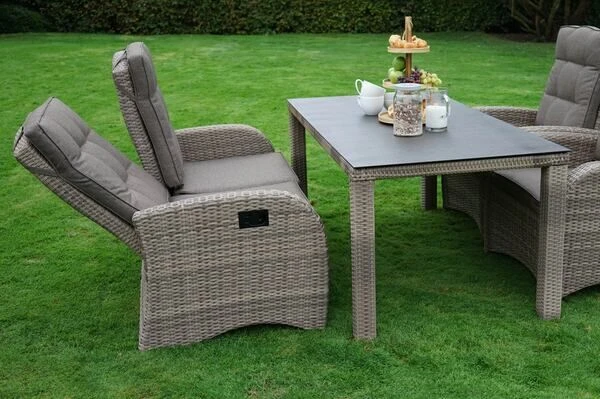 Ploß Rabida Comfort Dining / Lounge 2-Sitzer Sofa, Champagner-meliert, Polyrattan, 148x85x112 Cm, Verstellbar 4 Ploß Rabida Comfort Dining / Lounge 2-Sitzer Sofa, Champagner-meliert, Polyrattan, 148x85x112 Cm, Verstellbar – Bild 2