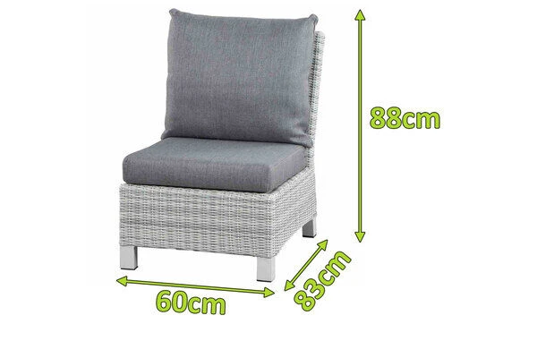 SIENA GARDEN Corido Mittelelement, Ice Grey, Alu / Gardino®-Geflecht, 60x83x88 Cm 4 SIENA GARDEN Corido Mittelelement, Ice Grey, Alu / Gardino®-Geflecht, 60x83x88 Cm – Bild 2