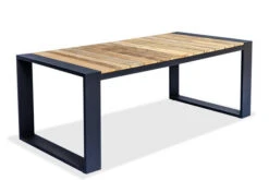 OUTFLEXX Kona Esstisch, Dark Grey/natur, Alu/recycled FSC®-Teak, 200x100x76cm, Rustikal Gebürstet, U-Gestell 8 OUTFLEXX Kona Esstisch, Dark Grey/natur, Alu/recycled FSC®-Teak, 200x100x76cm, Rustikal Gebürstet, U-Gestell -Gartenladen 2 20328.jpg