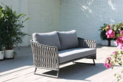 OUTFLEXX Oranger Blossom Lounge-Set, Anthrazit, Alu/XL Geflecht, 4-teilig, Inkl. Sitz- Und Rückenkissen, Tisch 120 X 70 X 42 Cm -Gartenladen 2 20569.jpg