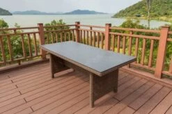 OUTFLEXX Dining Tisch, Hellbraun, Polyrattan, 200 X 95 Cm, Tischplatte Spraystone, 6mm -Gartenladen 2 20676.jpg