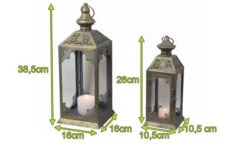 OUTFLEXX 2-er Set Laterne, Blau/gold, Metall, H Ca. 26/38,5 Cm -Gartenladen 2 20885.jpg