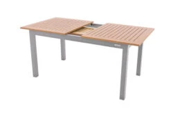 DOPPLER Expert Esstisch, Silber/Holzoptik, Aluminium, 150-210x90 Cm, Ausziehbar 11 DOPPLER Expert Esstisch, Silber/Holzoptik, Aluminium, 150-210x90 Cm, Ausziehbar -Gartenladen 2 20899.jpg